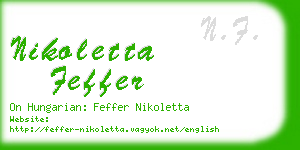 nikoletta feffer business card